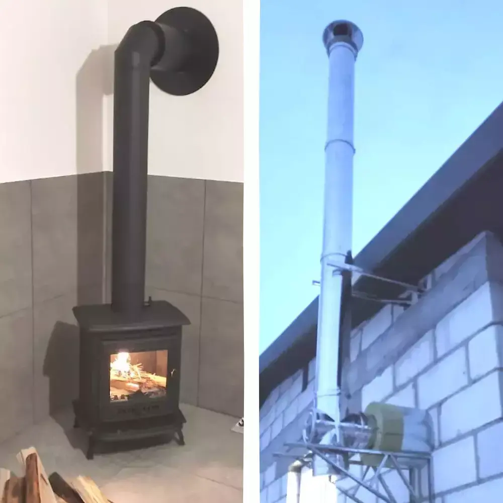Zdjęcie do wpisu: Jak wygląda montaż piecyka Kawmet P10 i komina dwuściennego Poujoulat?