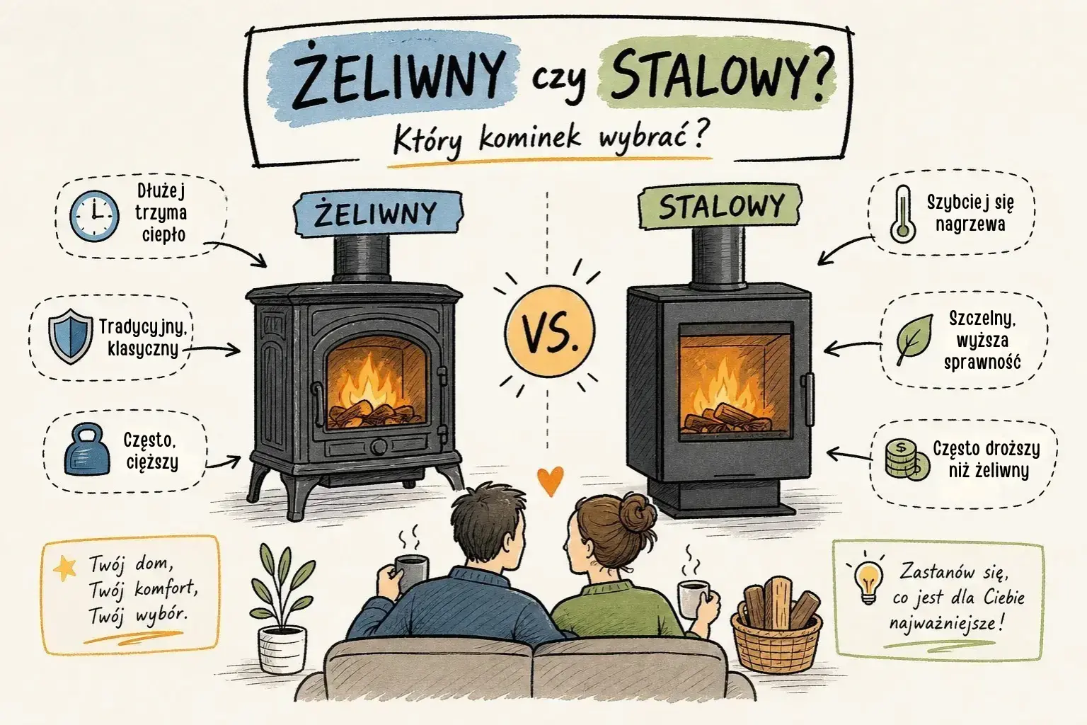 Zdjęcie do wpisu: Żeliwo czy stal? Jaki wkład kominkowy wybrać do nowego domu? [PORADNIK]